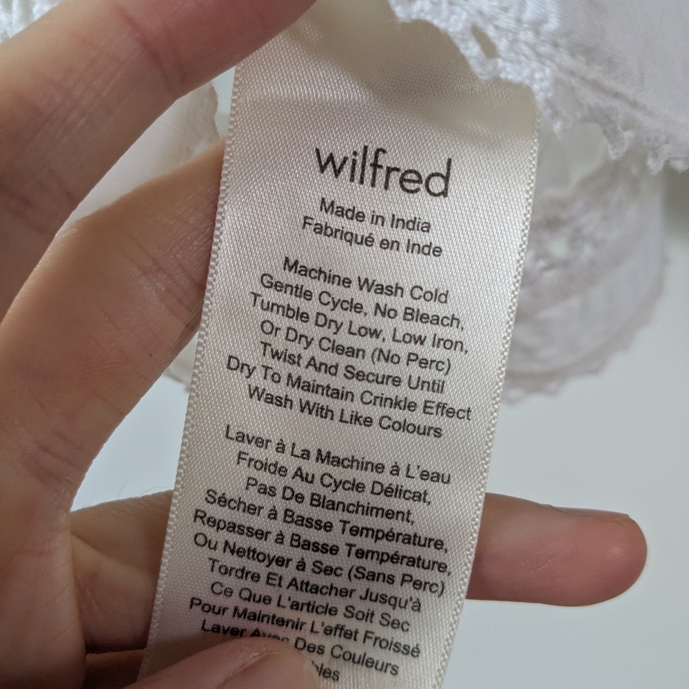 Wilfred White Ruffle Top Medium - Picture 6 of 6